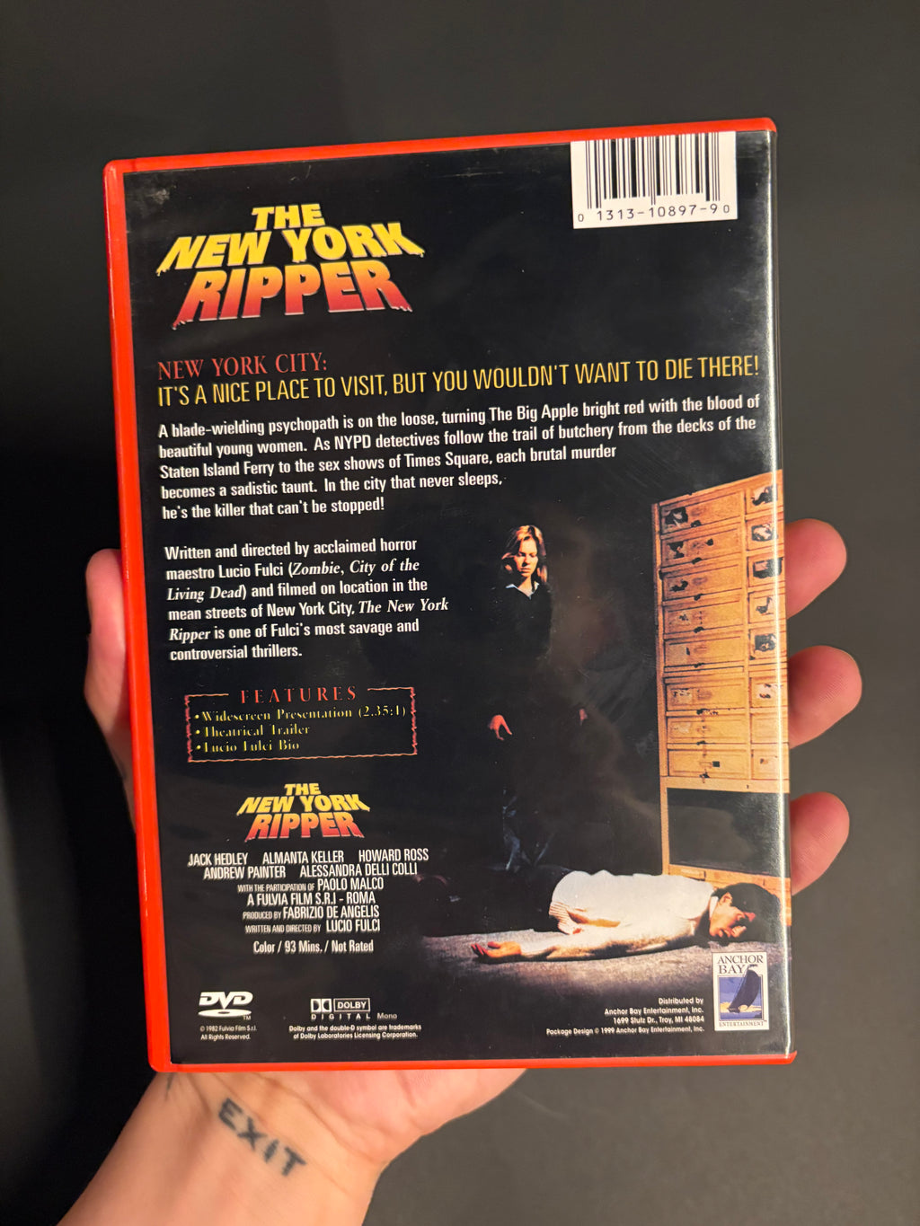 The New York Ripper (1982) (Lucio Fulci Collection) DVD