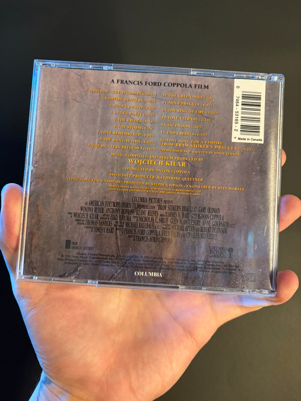 Bram Stoker’s Dracula (1992) Original Motion Picture Soundtrack CD