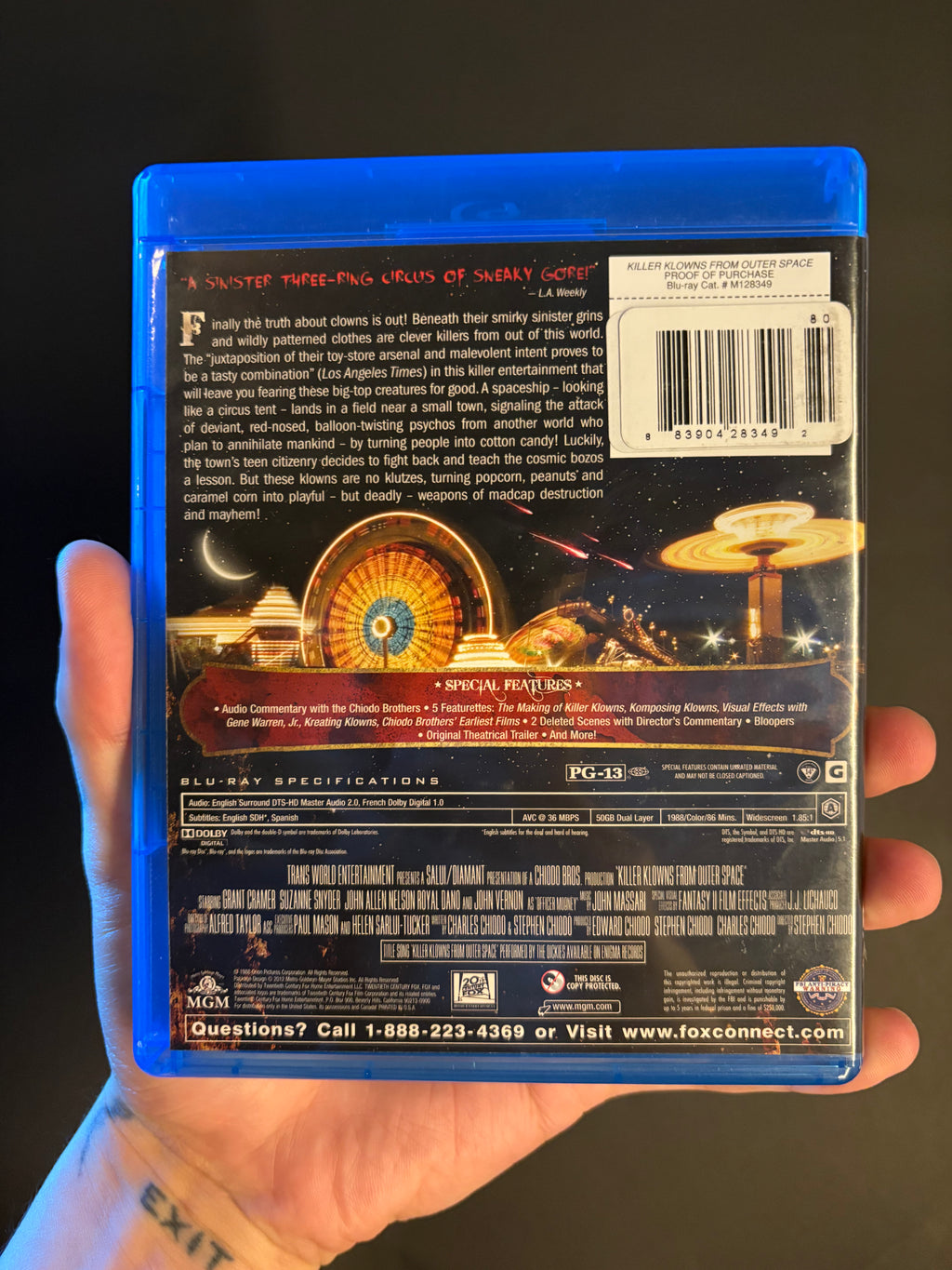 Killer Klowns from Outer Space (1988) Blu-ray