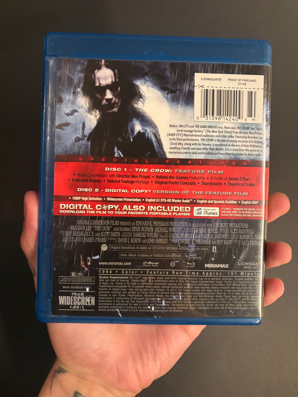 The Crow (1994) Blu-ray