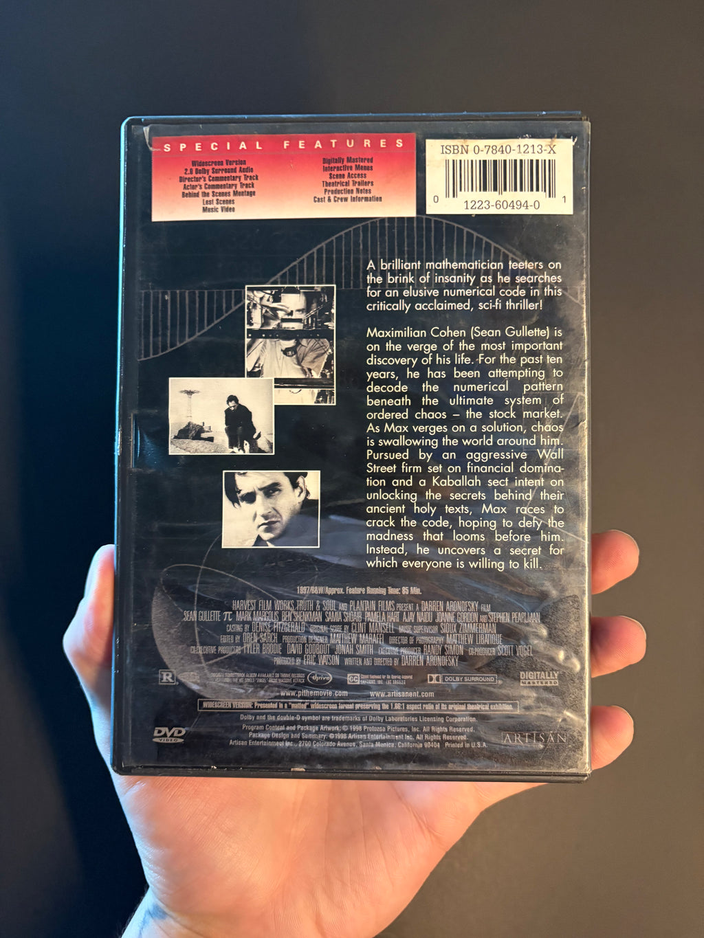 Pi (1998) DVD