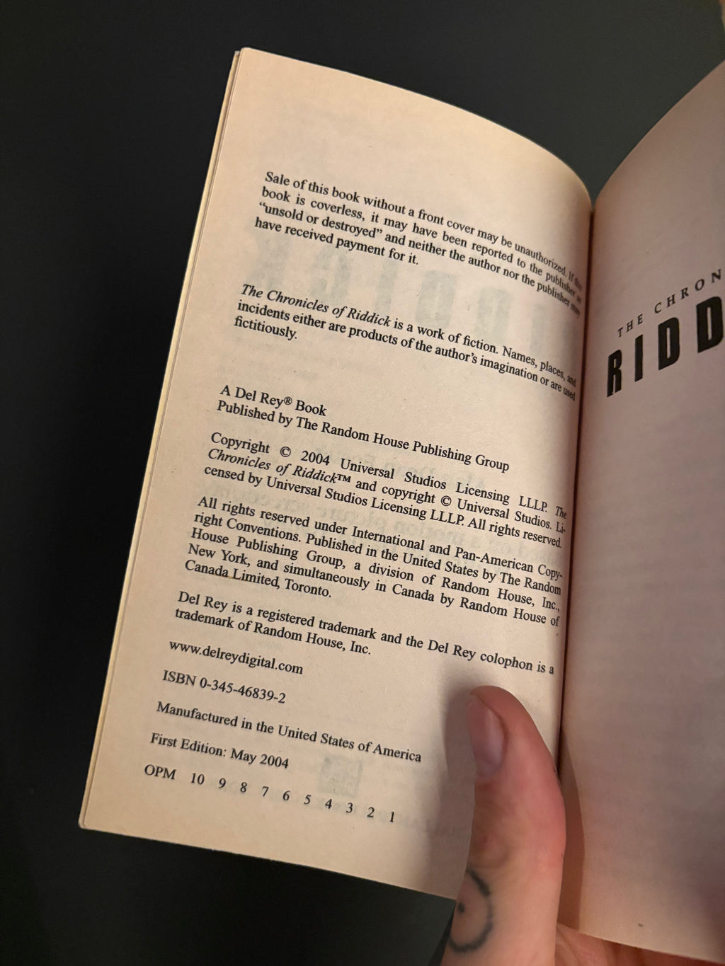 The Chronicles of Riddick © 2004 by Alan Dean Foster