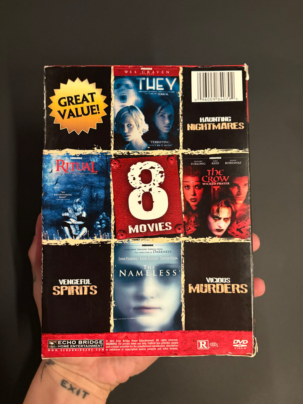 Masters of Terror: Vol. 1 - 8 Movie Collection Boxset DVD