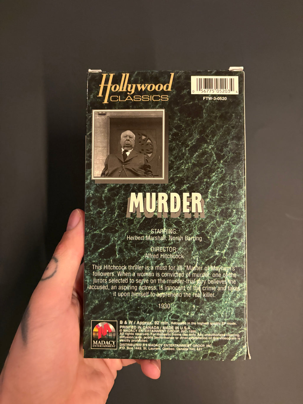 Murder! (1930) Collector’s Edition VHS
