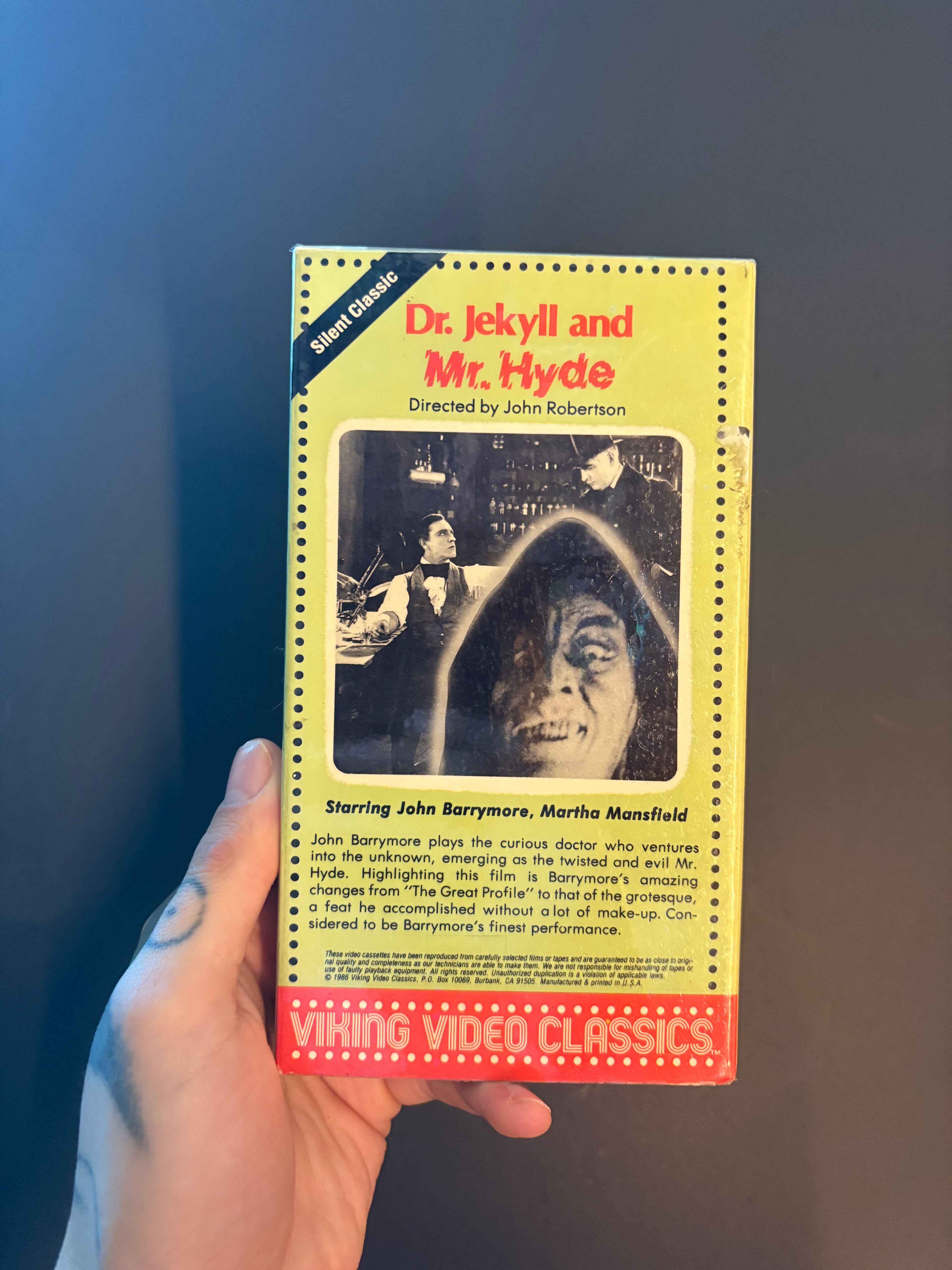 Dr. Jekyll and Mr. Hyde (1920) VHS