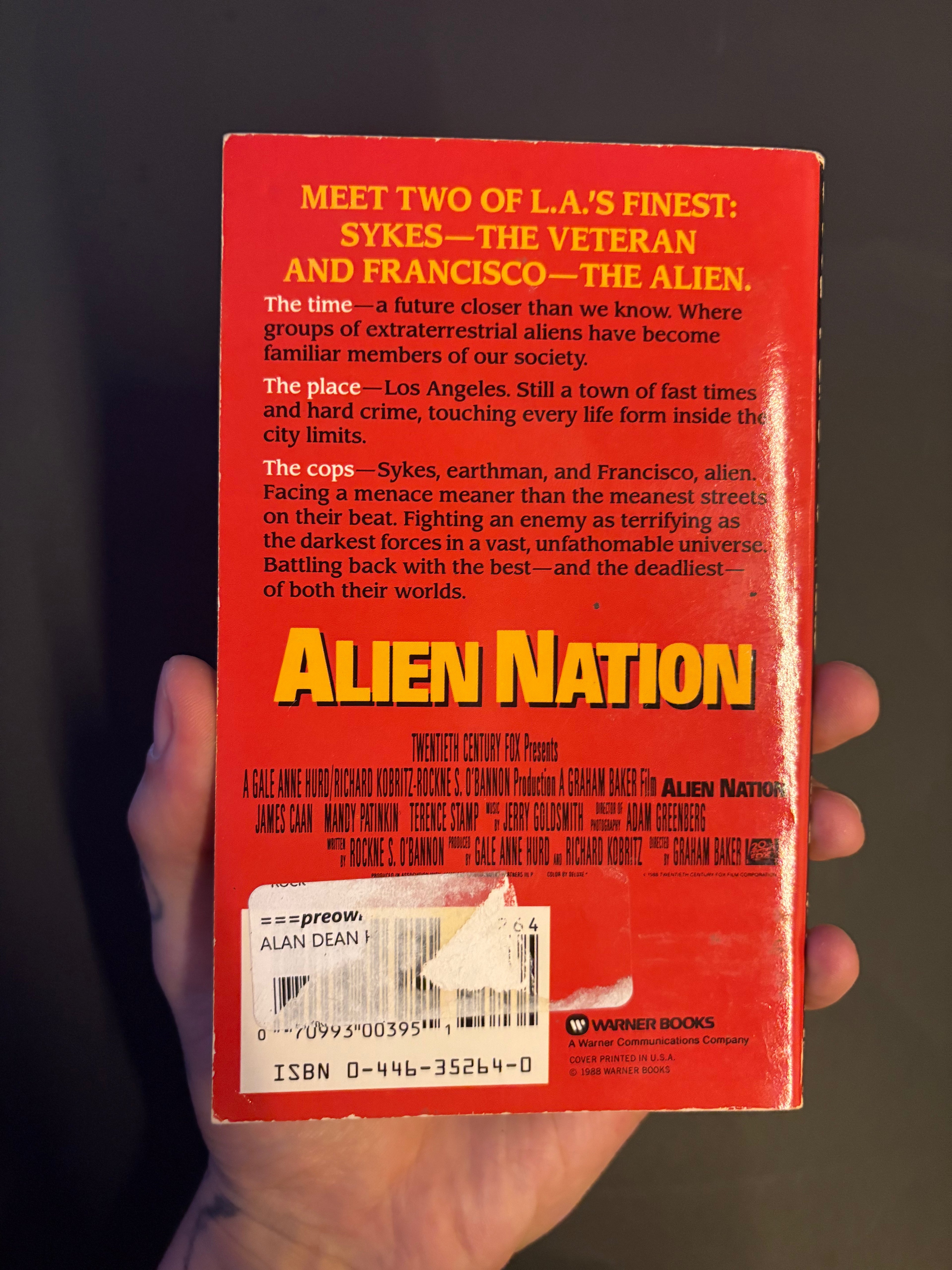 Alien Nation © 1988 by Alan Dean Foster