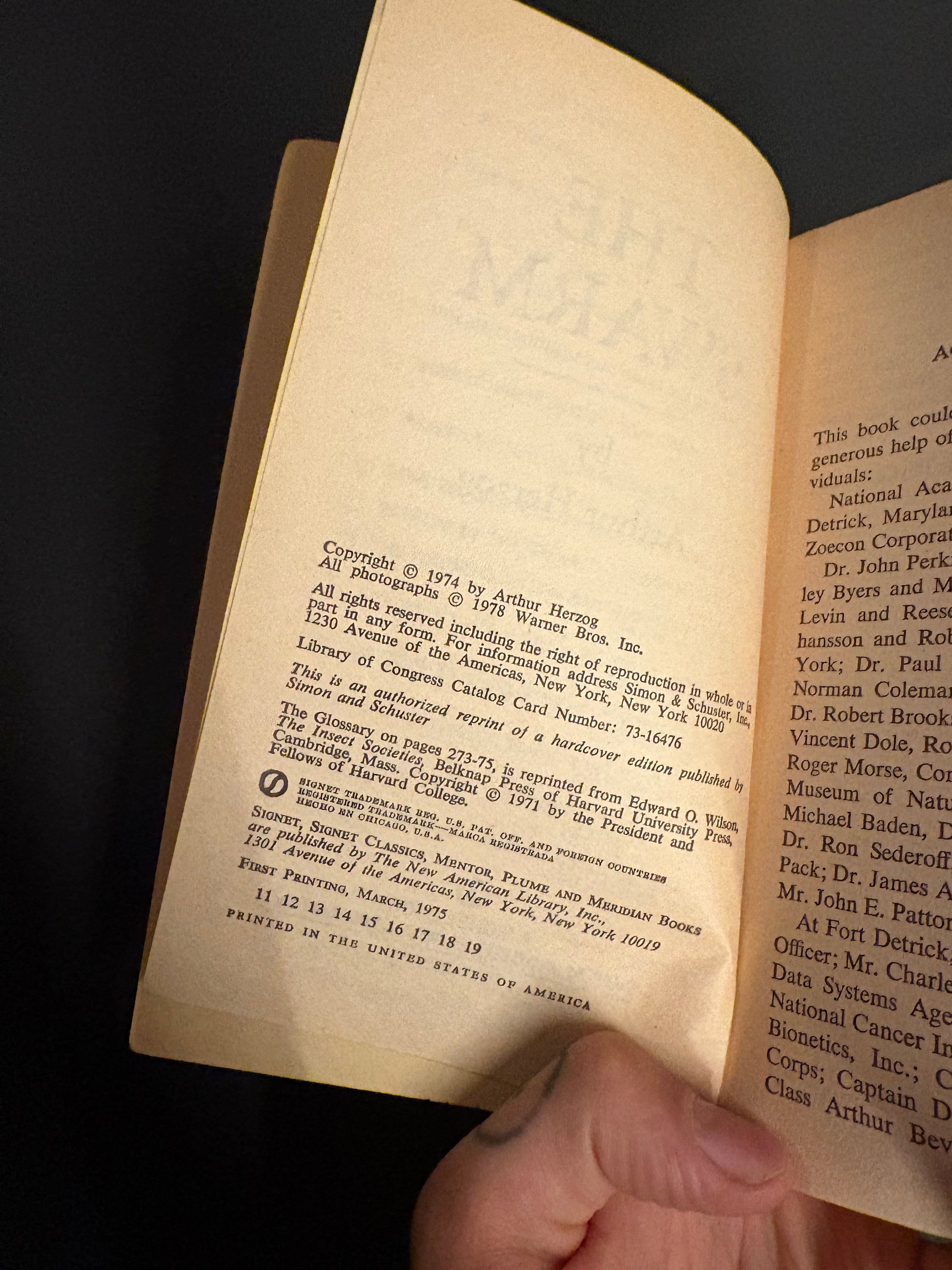 The Swarm © 1974 (1978 Reprint) by Arthur Herzog