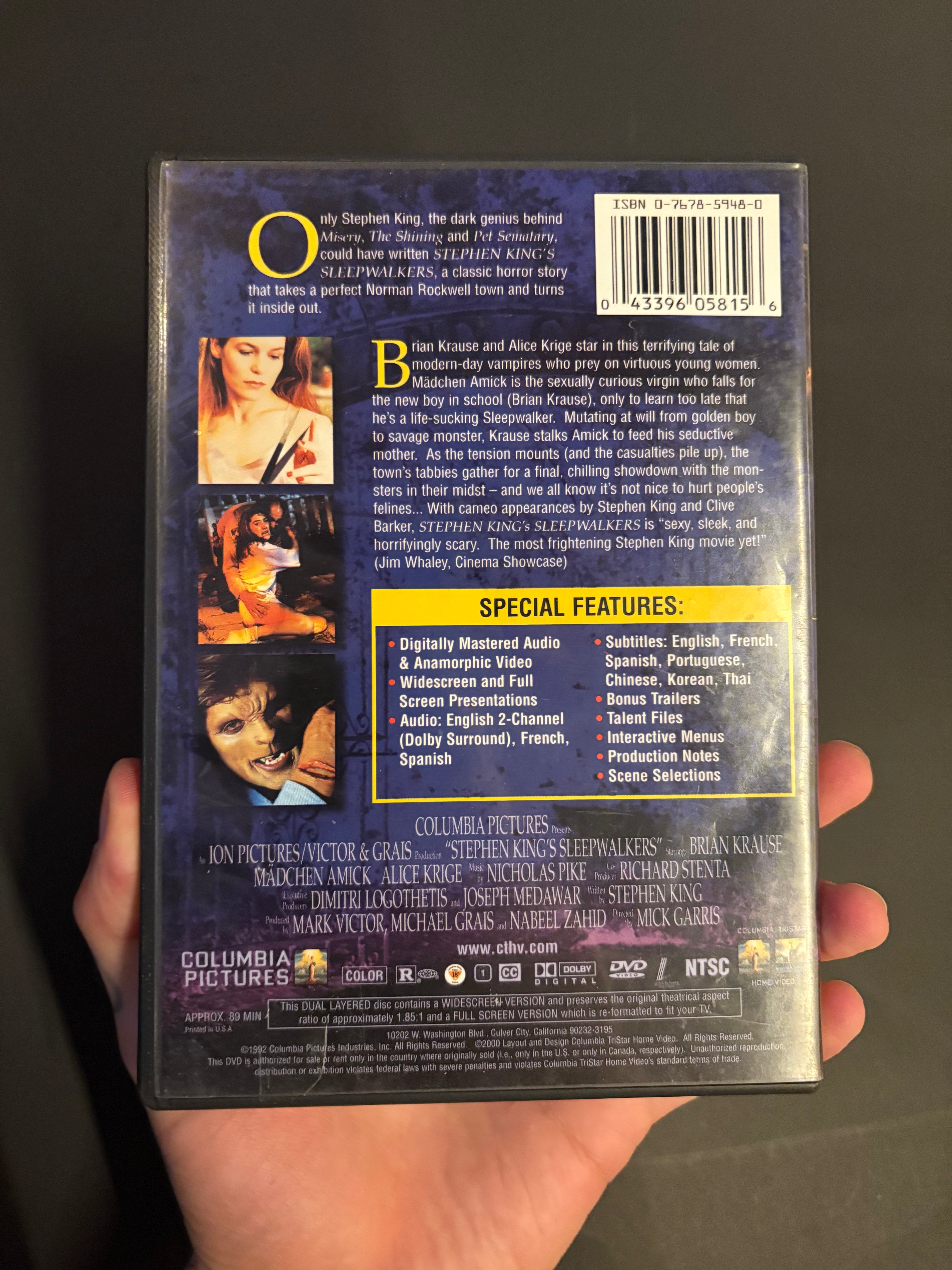 Sleepwalkers (1992) DVD