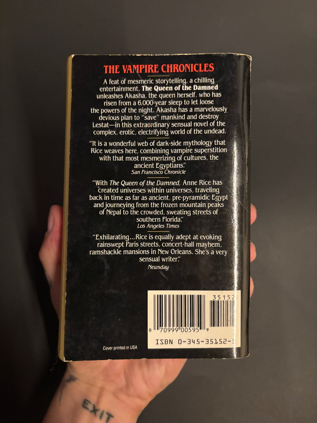 The Queen of the Damned © 1988 by Anne Rice