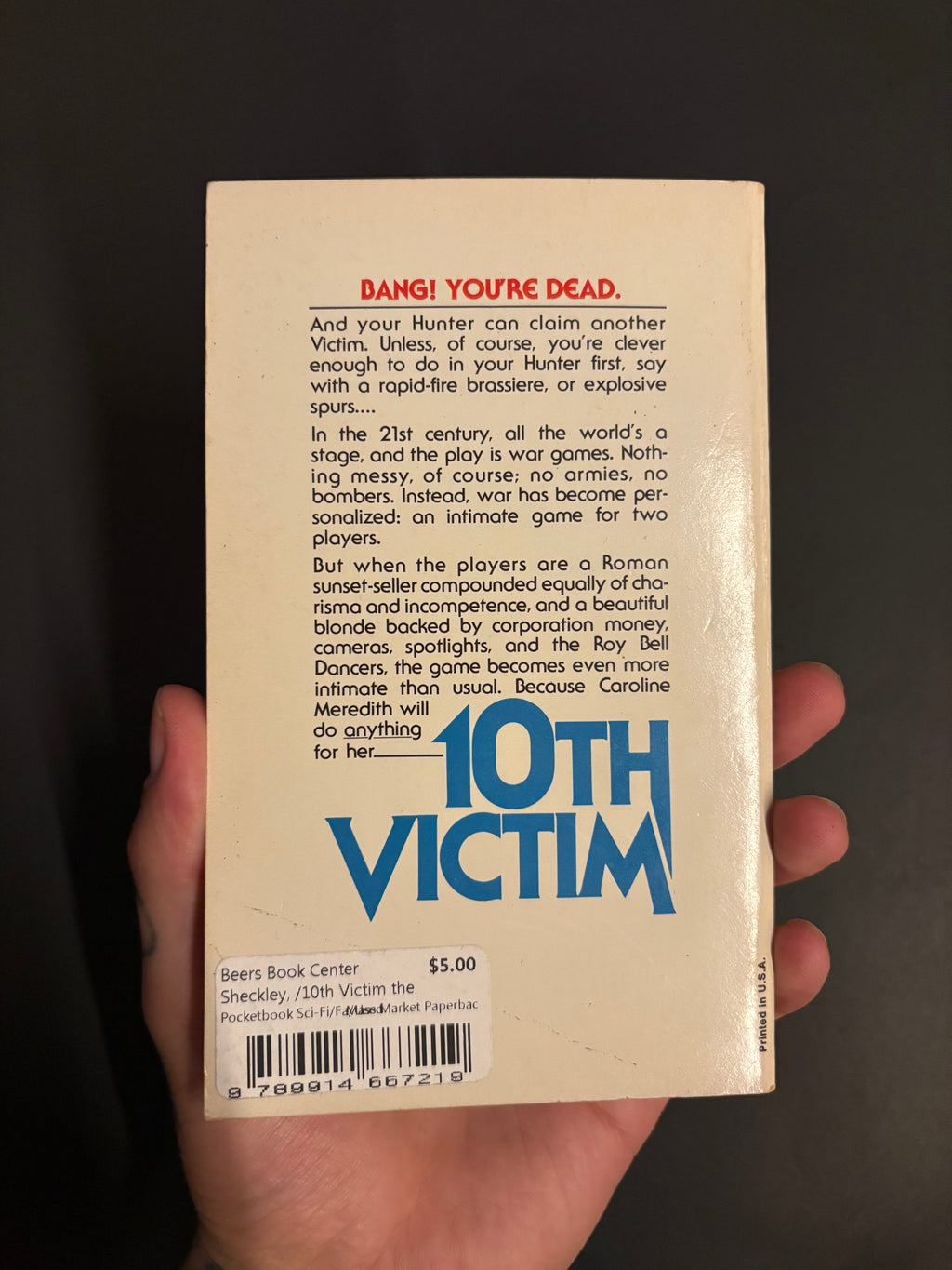 The 10th Victim © 1965 (1979 Printing) by Robert Sheckley