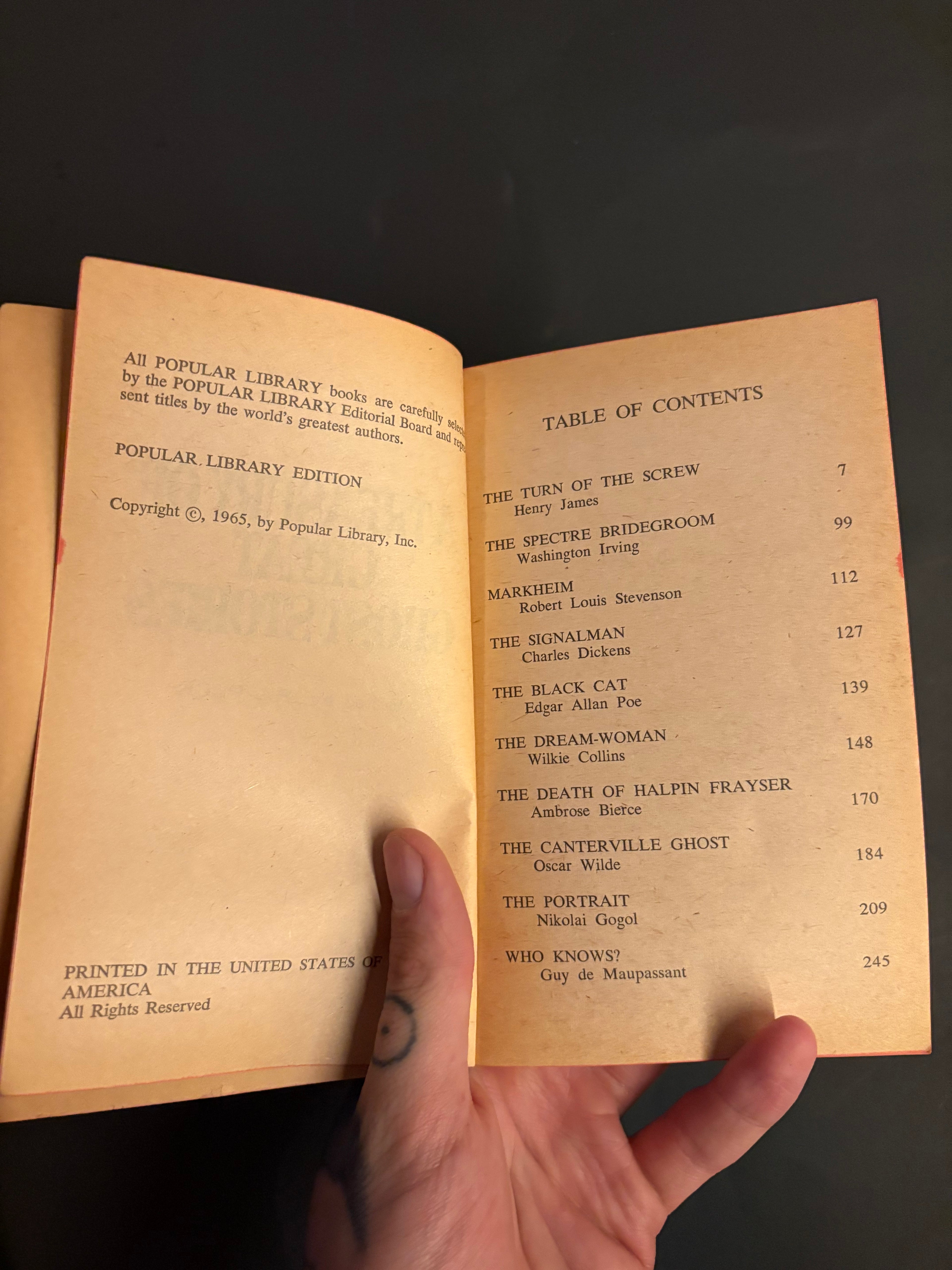 A Treasury of Great Ghost Stories © 1965 by Various Authors