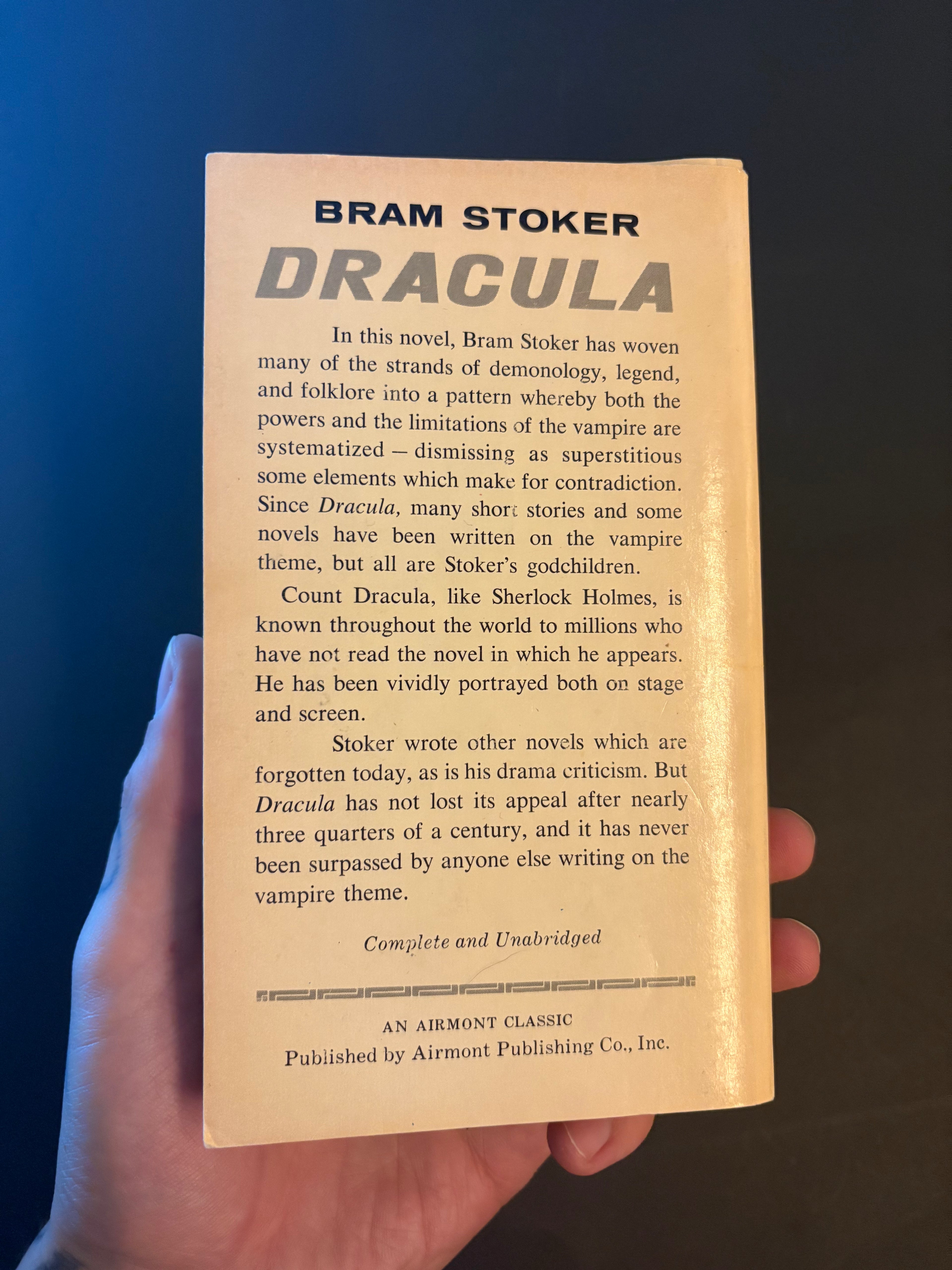 Dracula © 1897 (1965 Printing) by Bram Stoker