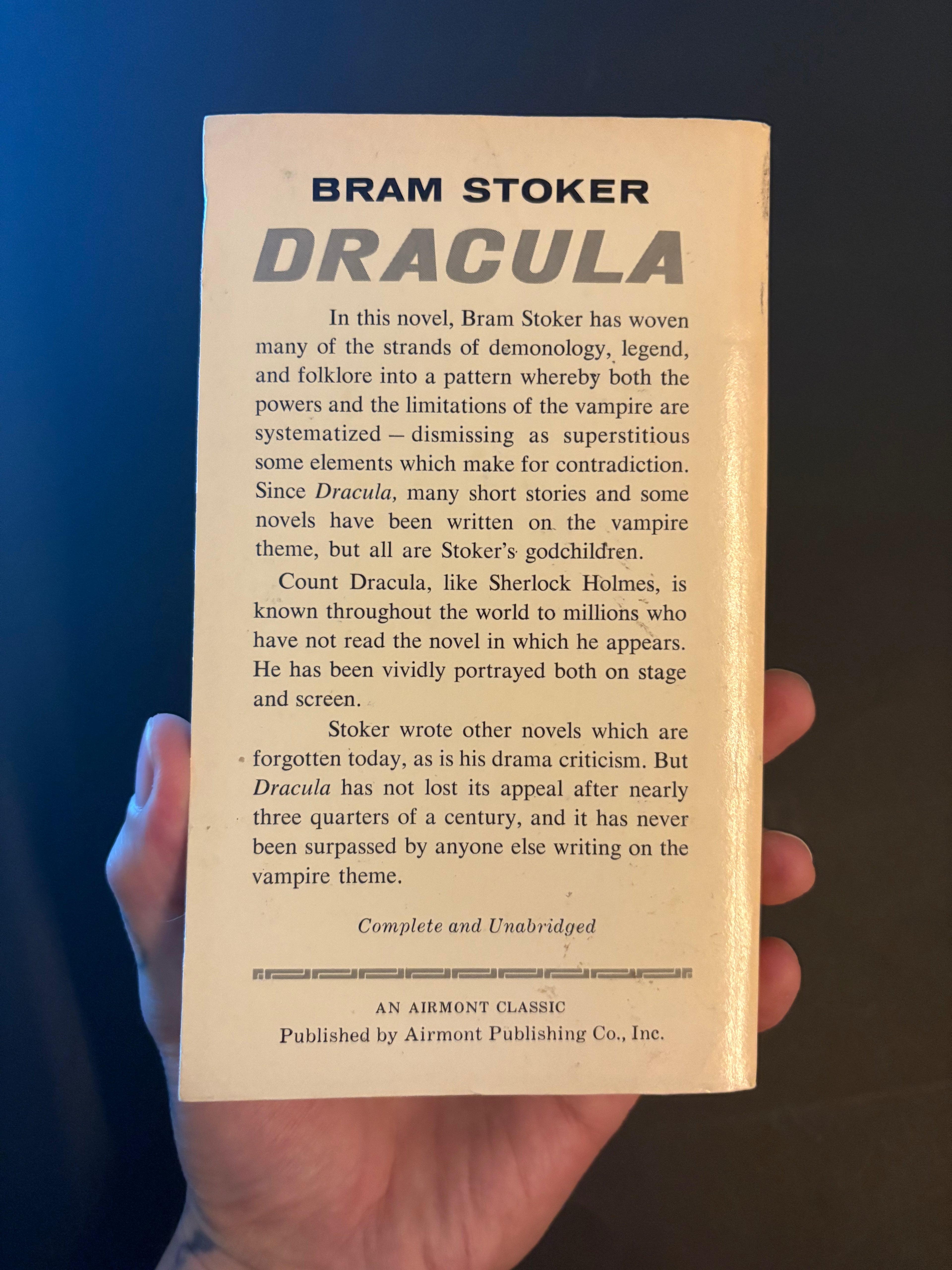 Dracula © 1897 (1965 Printing) by Bram Stoker